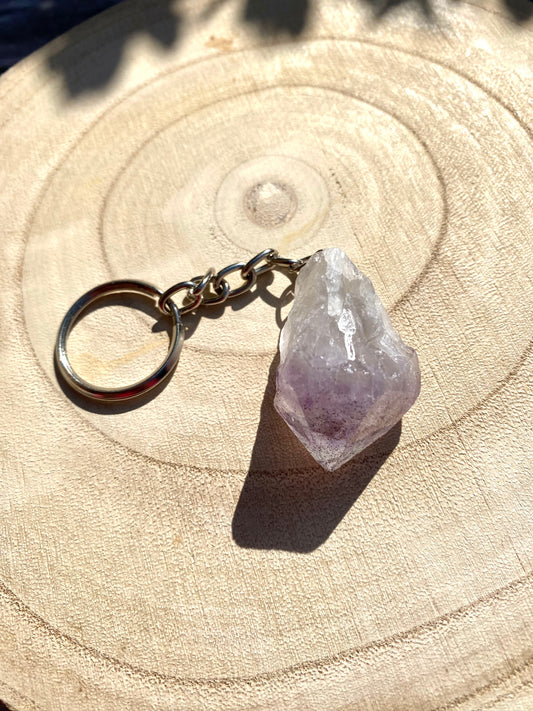 Amethyst Chunk Keyring