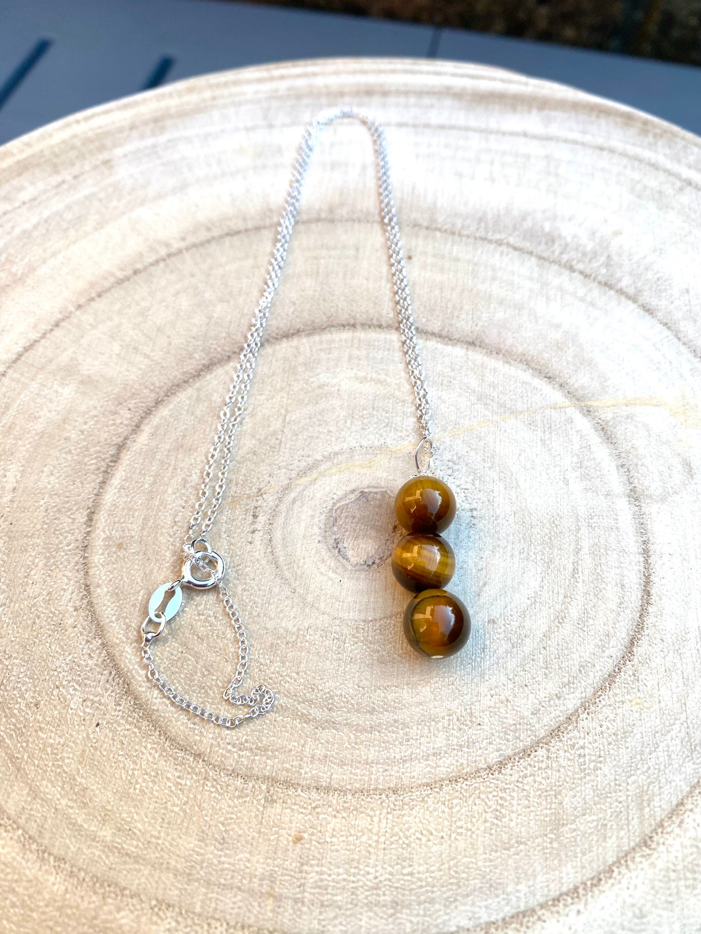 Tigers Eye Sterling Silver Necklace