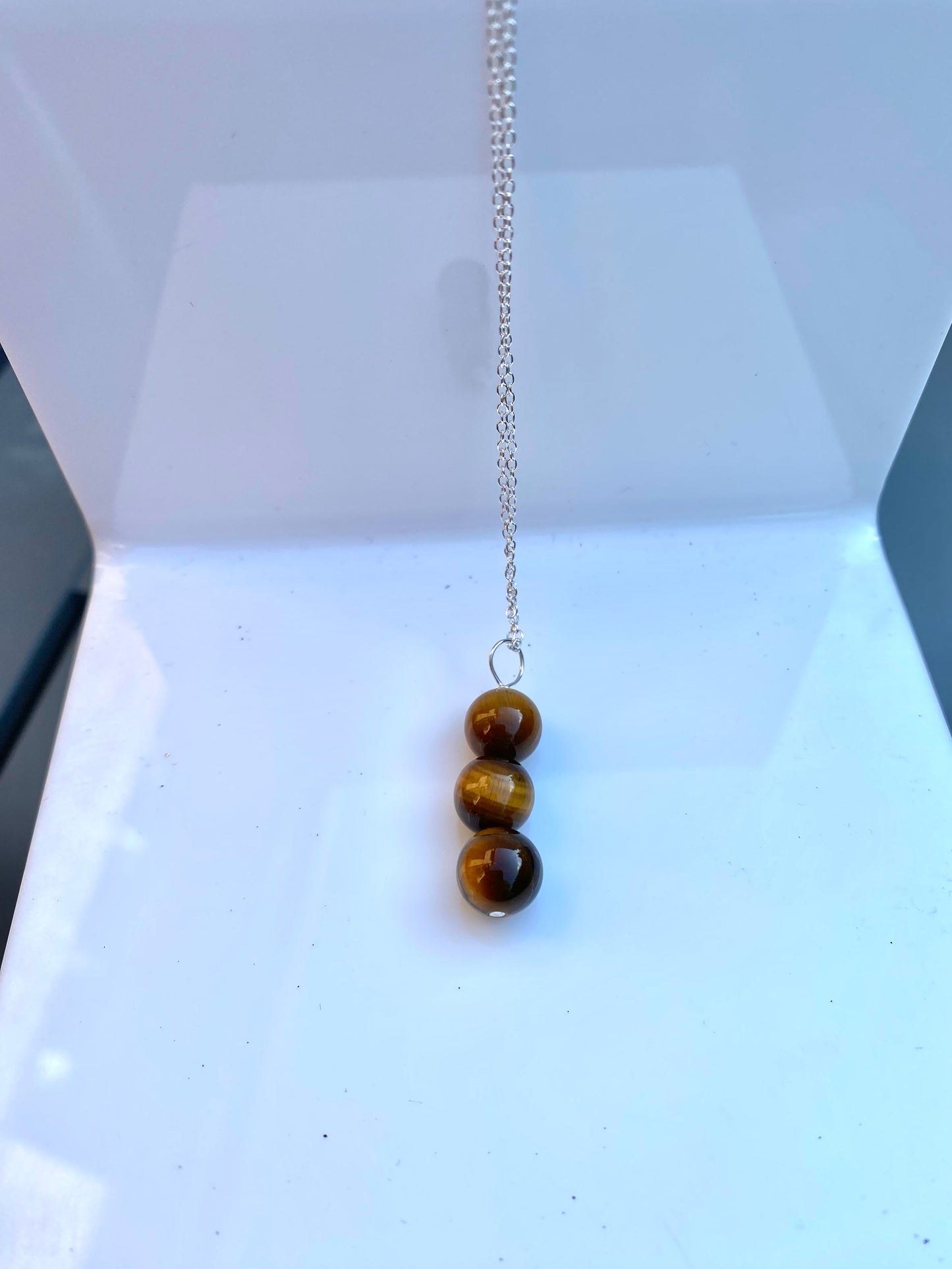 Tigers Eye Sterling Silver Necklace