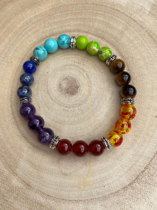 Chakra Gemstone Stretchy Bracelet