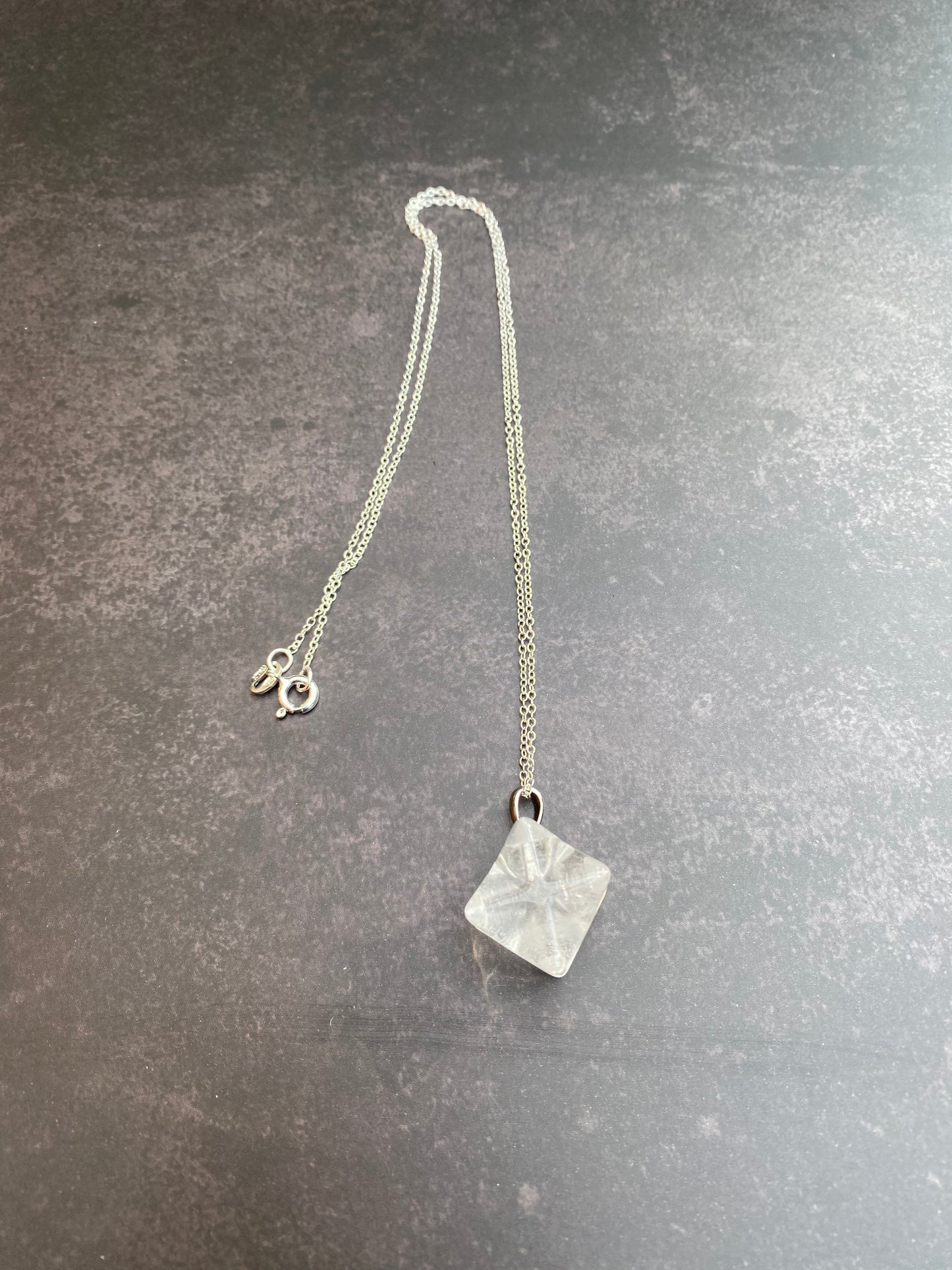 Clear Quartz Merkaba Pendant Sterling Silver Necklace