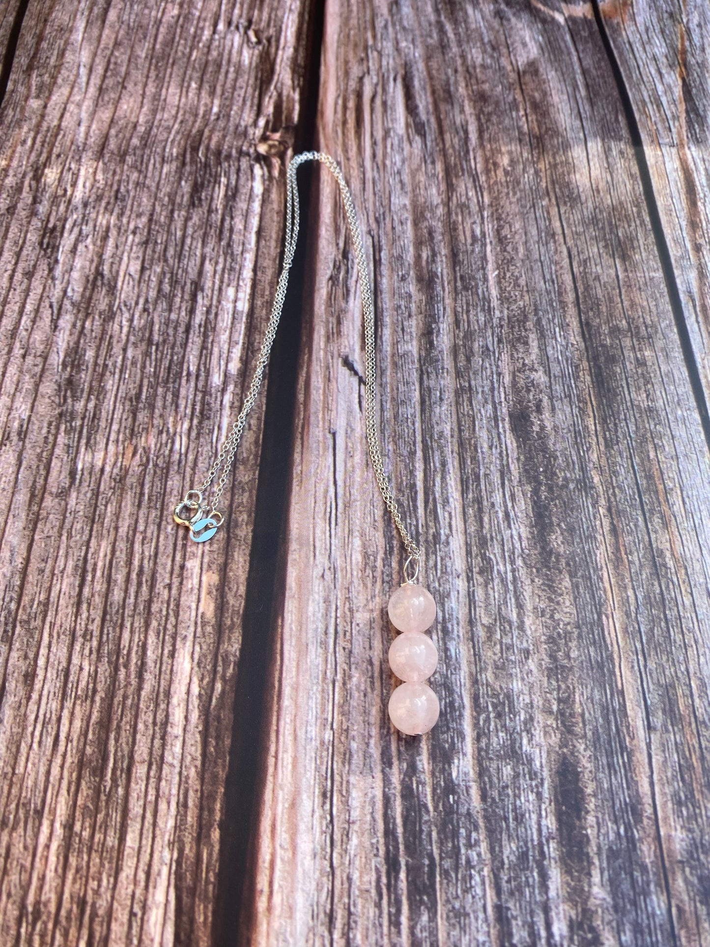 Rose Quartz Sterling Silver Necklace