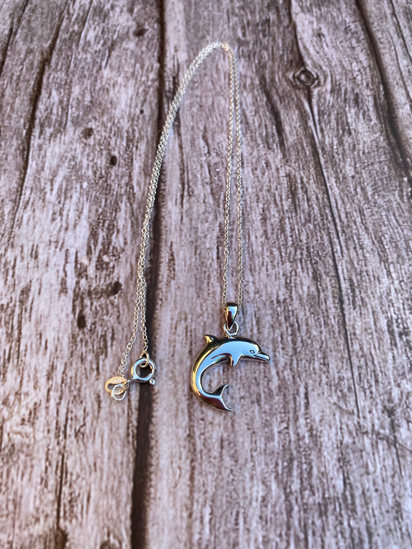 Dolphin Sterling Silver Necklace