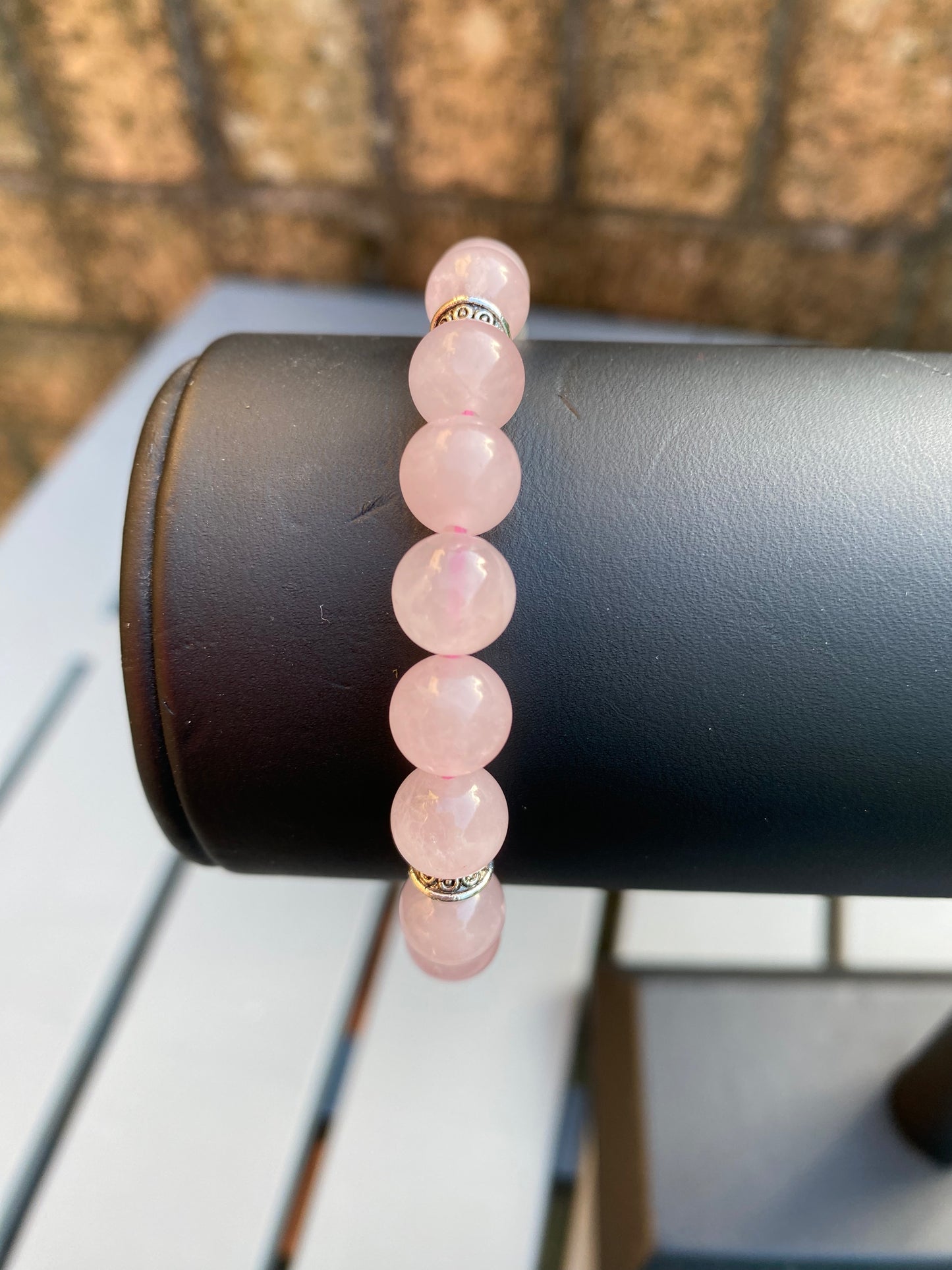 Rose Quartz Stretchy Bracelet with Buddha Bead