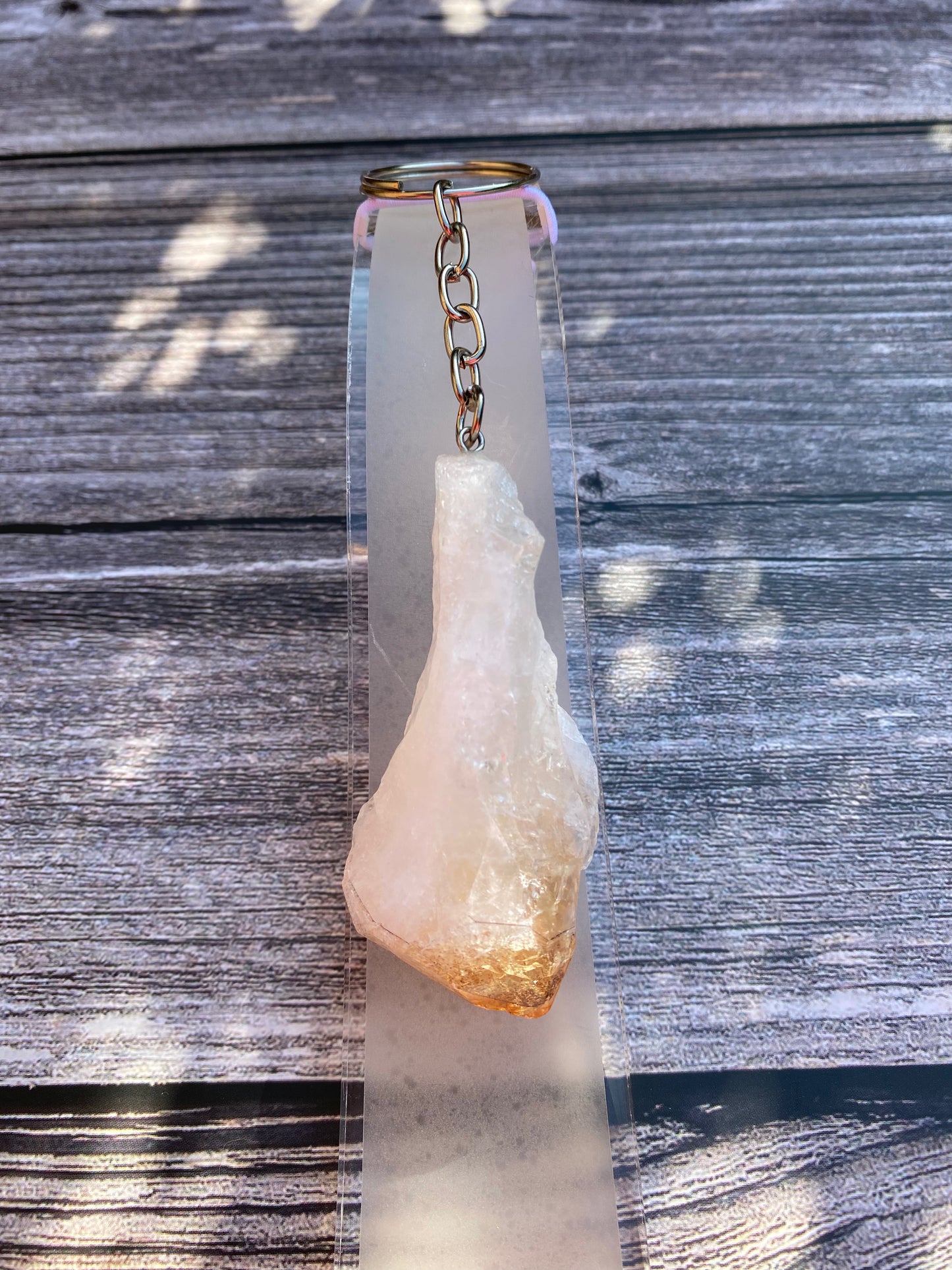 Citrine Chunk Keyring