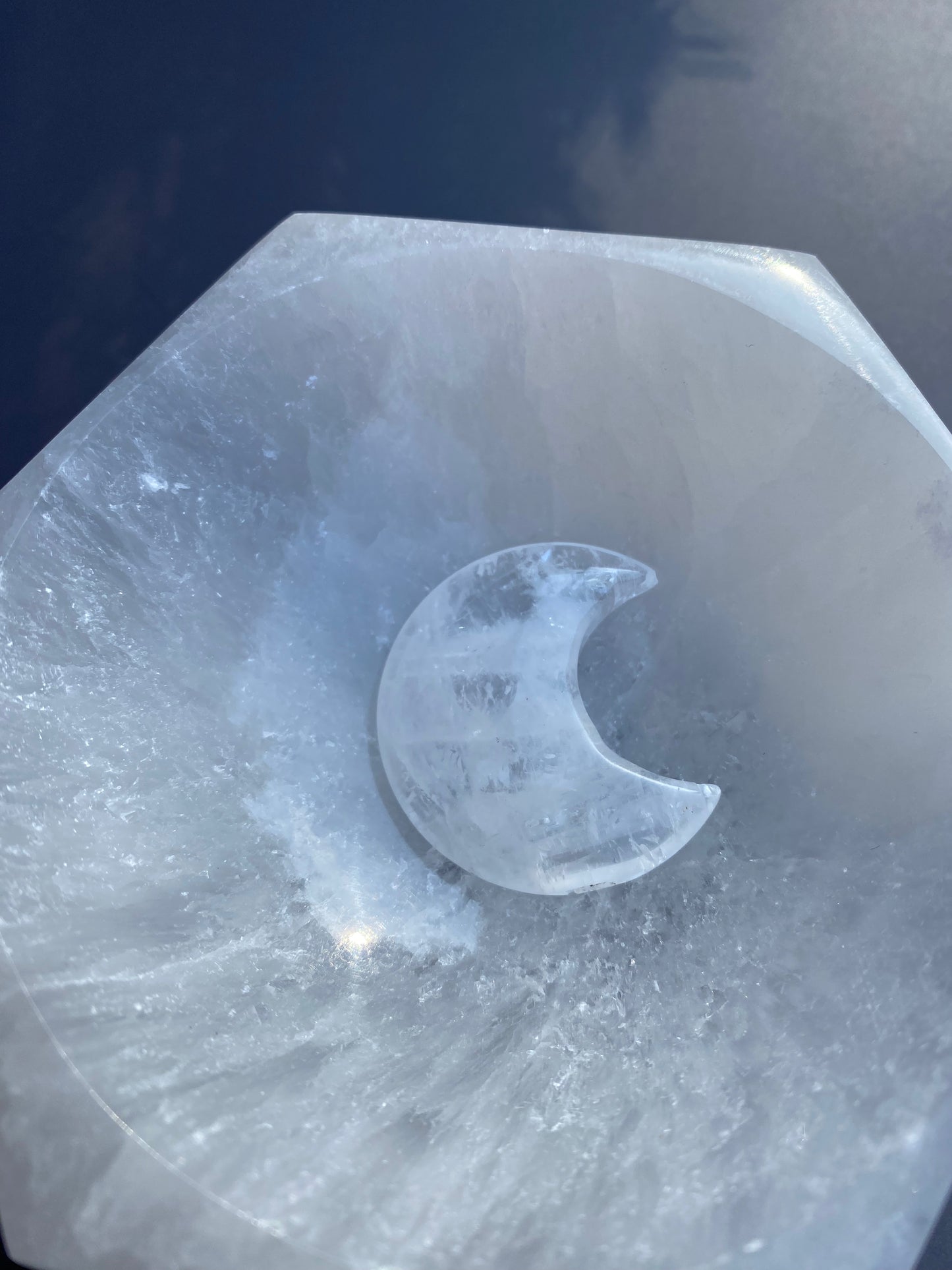 Clear Quartz Moon