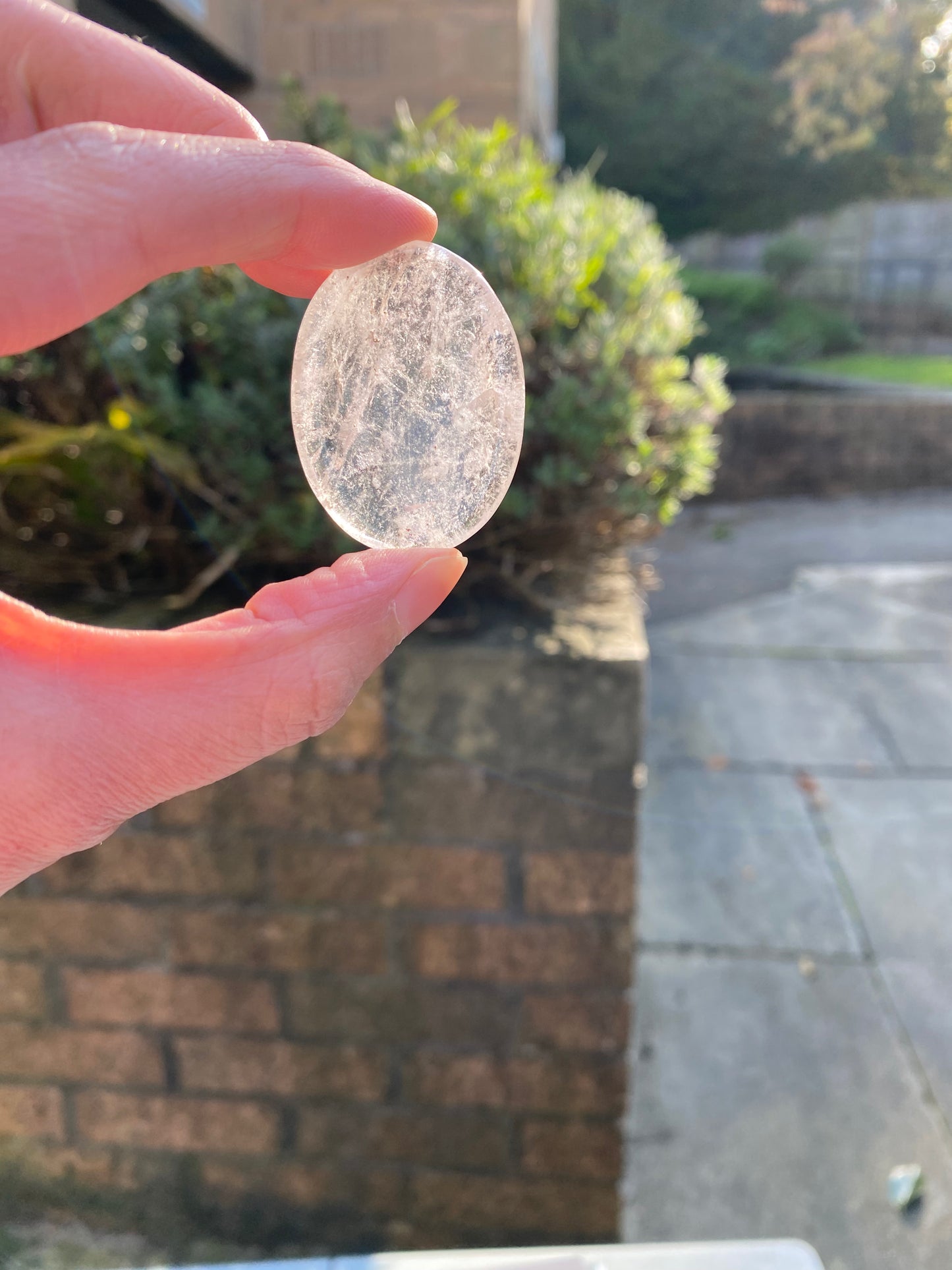 Clear Quartz Worry/Thumb Stone