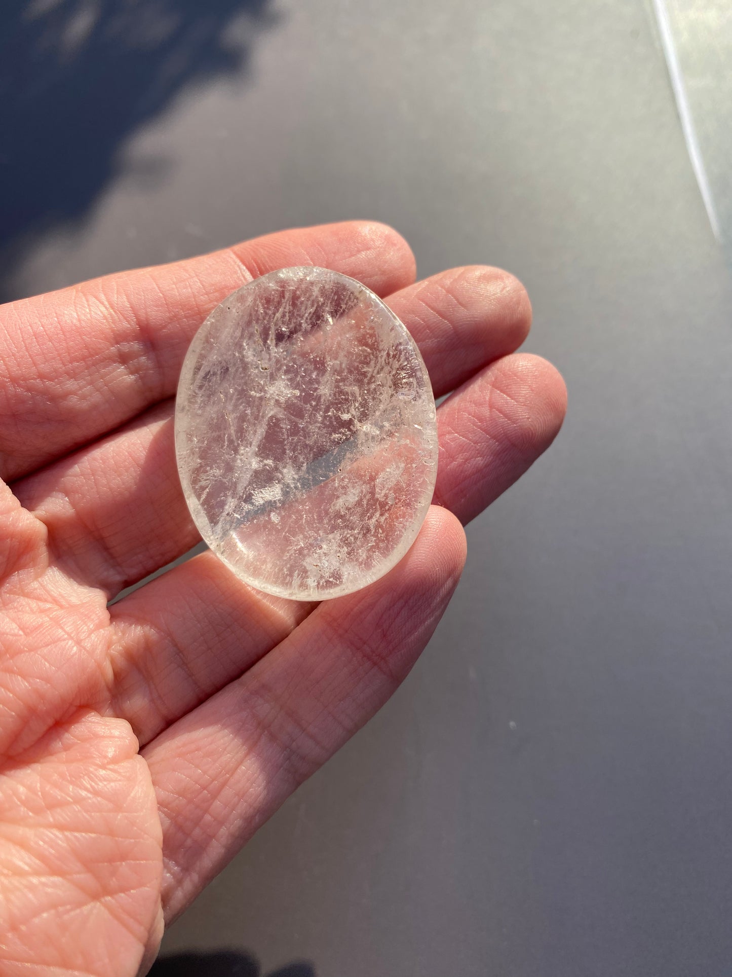 Clear Quartz Worry/Thumb Stone