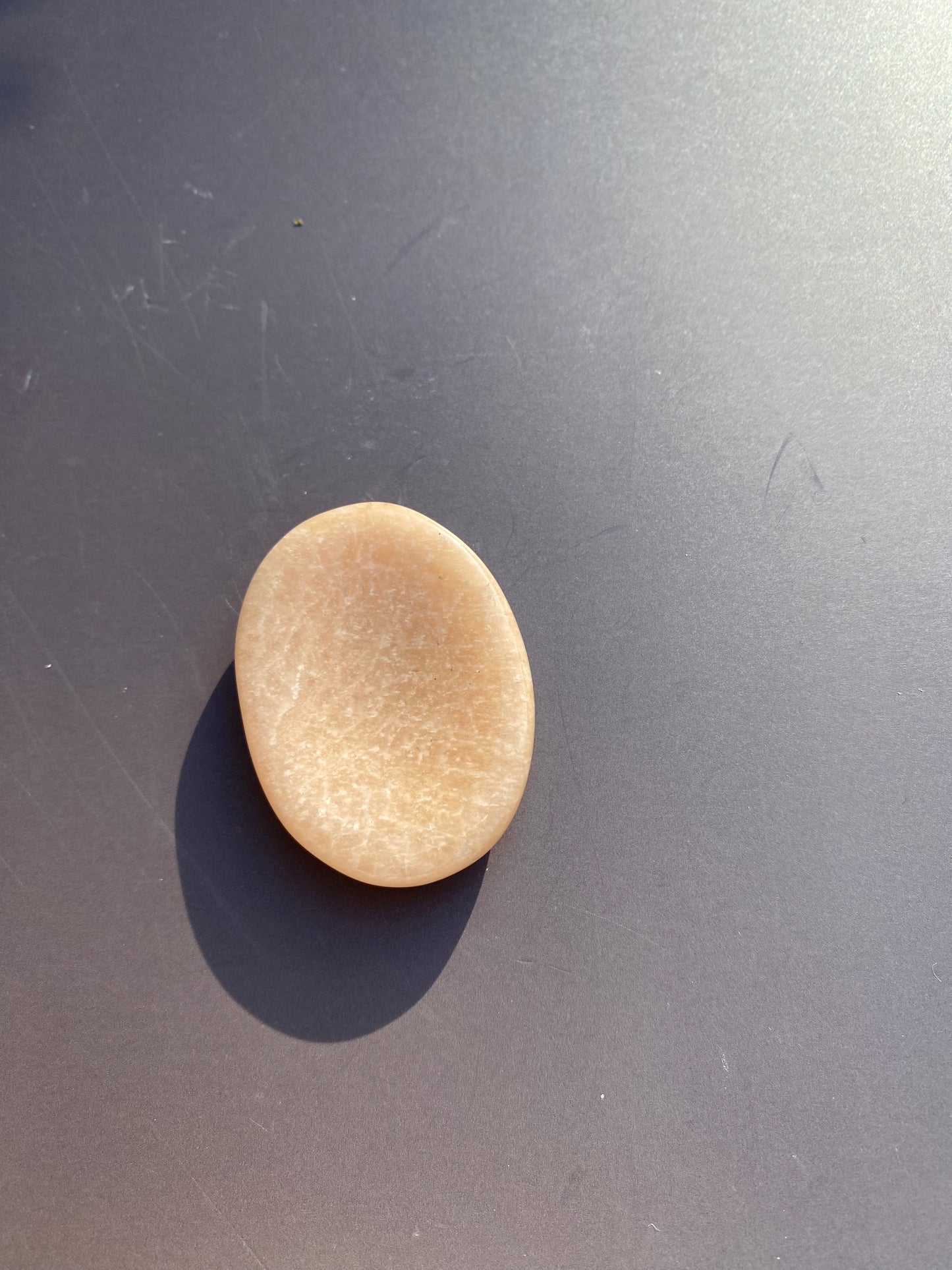 Peach Moonstone Worry/Thumb Stone