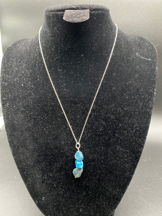 Neon Apatite Sterling Silver Necklace