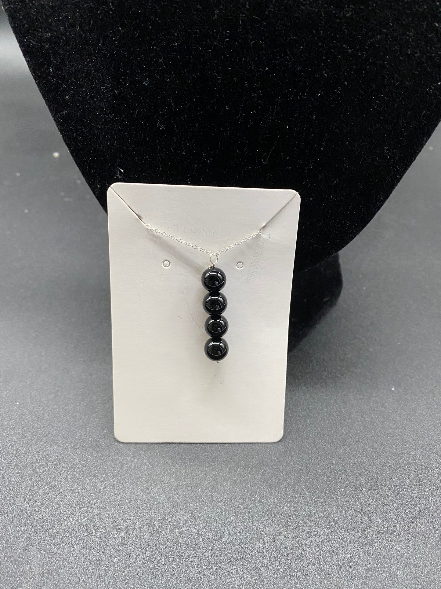 Black Onyx Sterling Silver Necklace