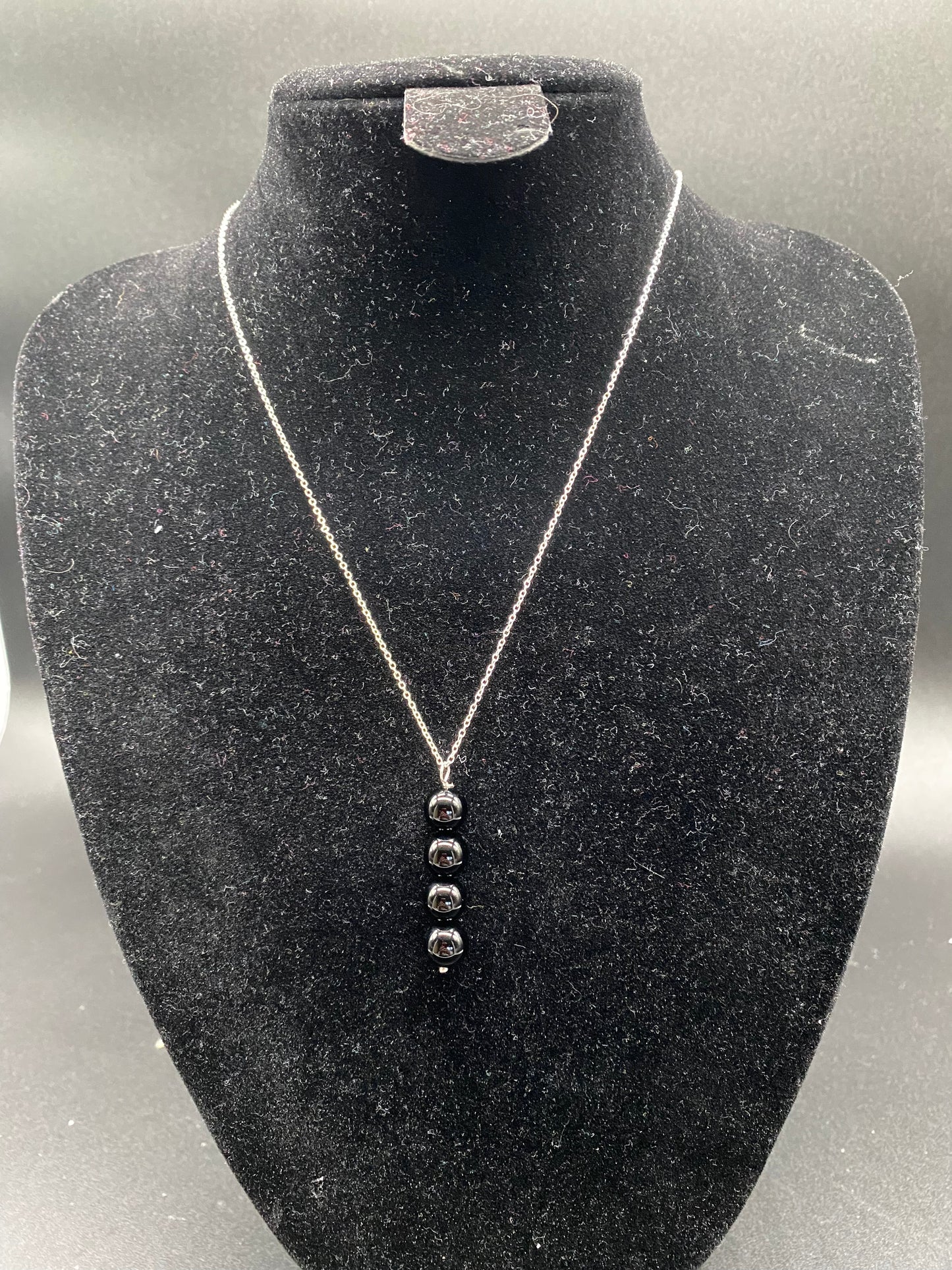 Black Onyx Sterling Silver Necklace