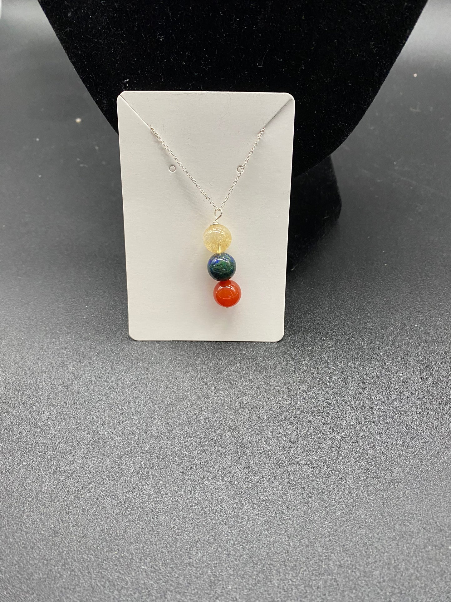 Multi Gemstone Sterling Silver Necklace