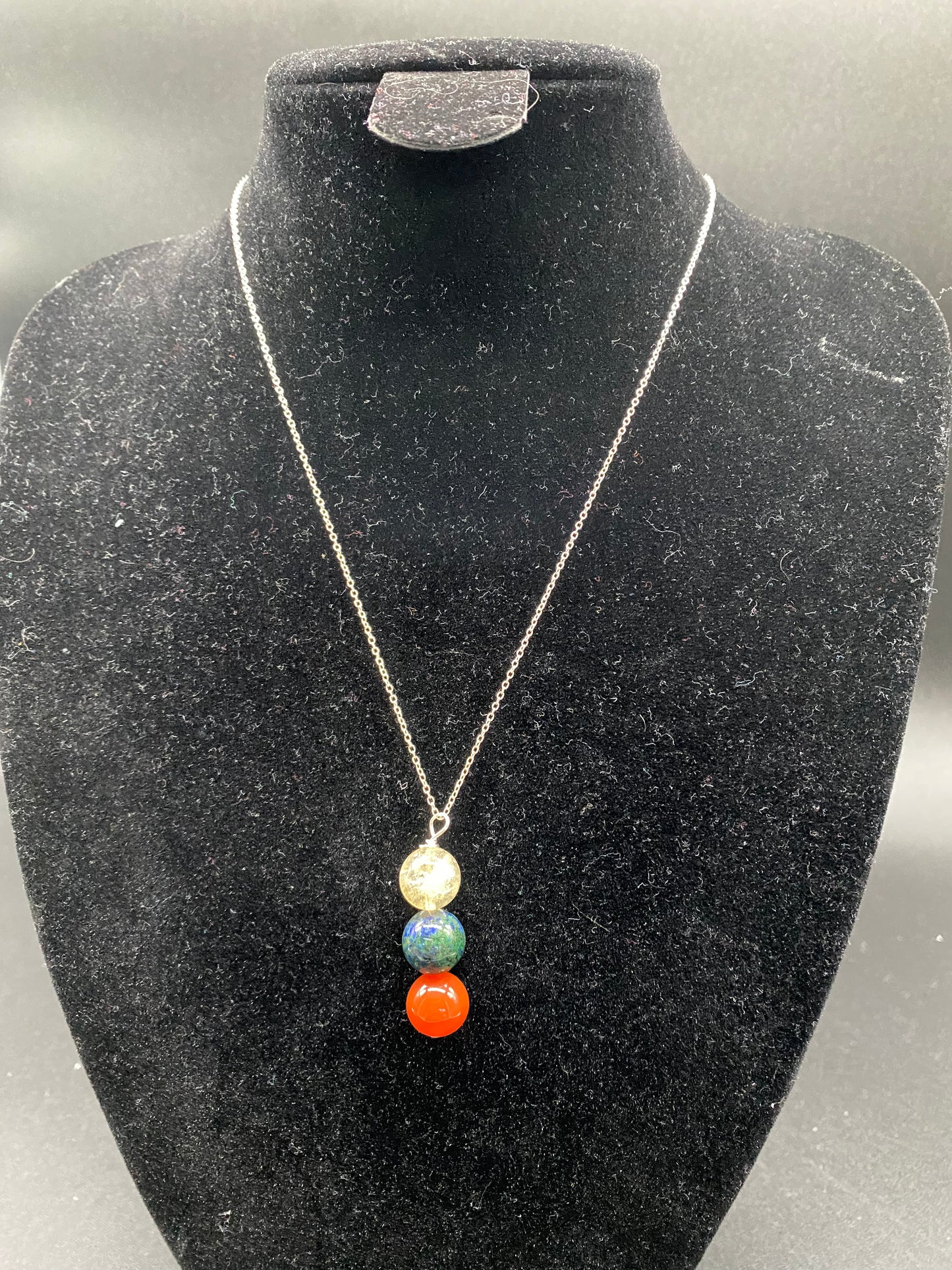 Multi Gemstone Sterling Silver Necklace