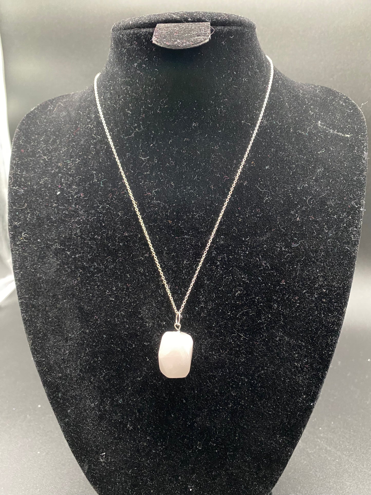 Rose Quartz Sterling Silver Necklace