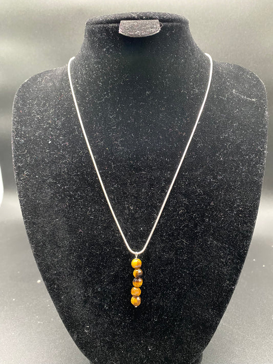 Tigers Eye Sterling Silver Necklace