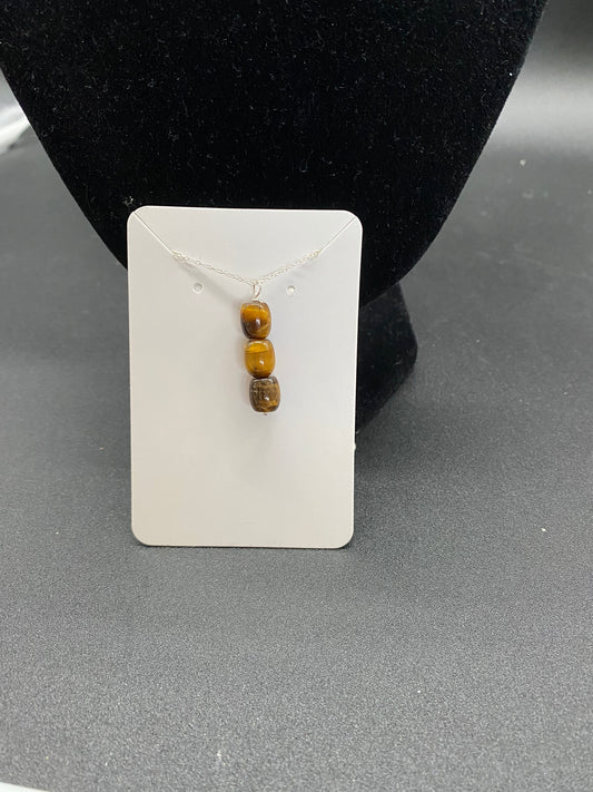 Tigers Eye Sterling Silver Necklace