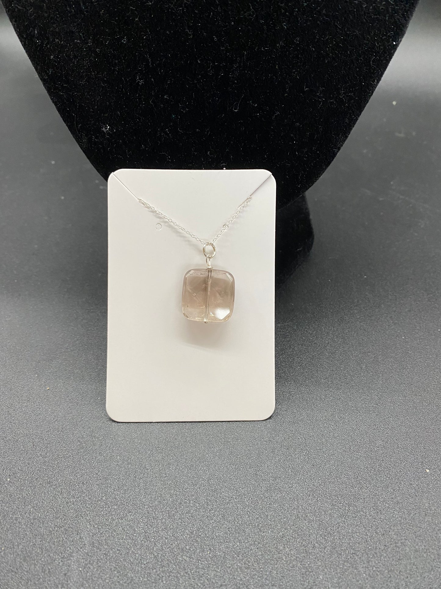 Smokey Quartz Sterling Silver Necklace