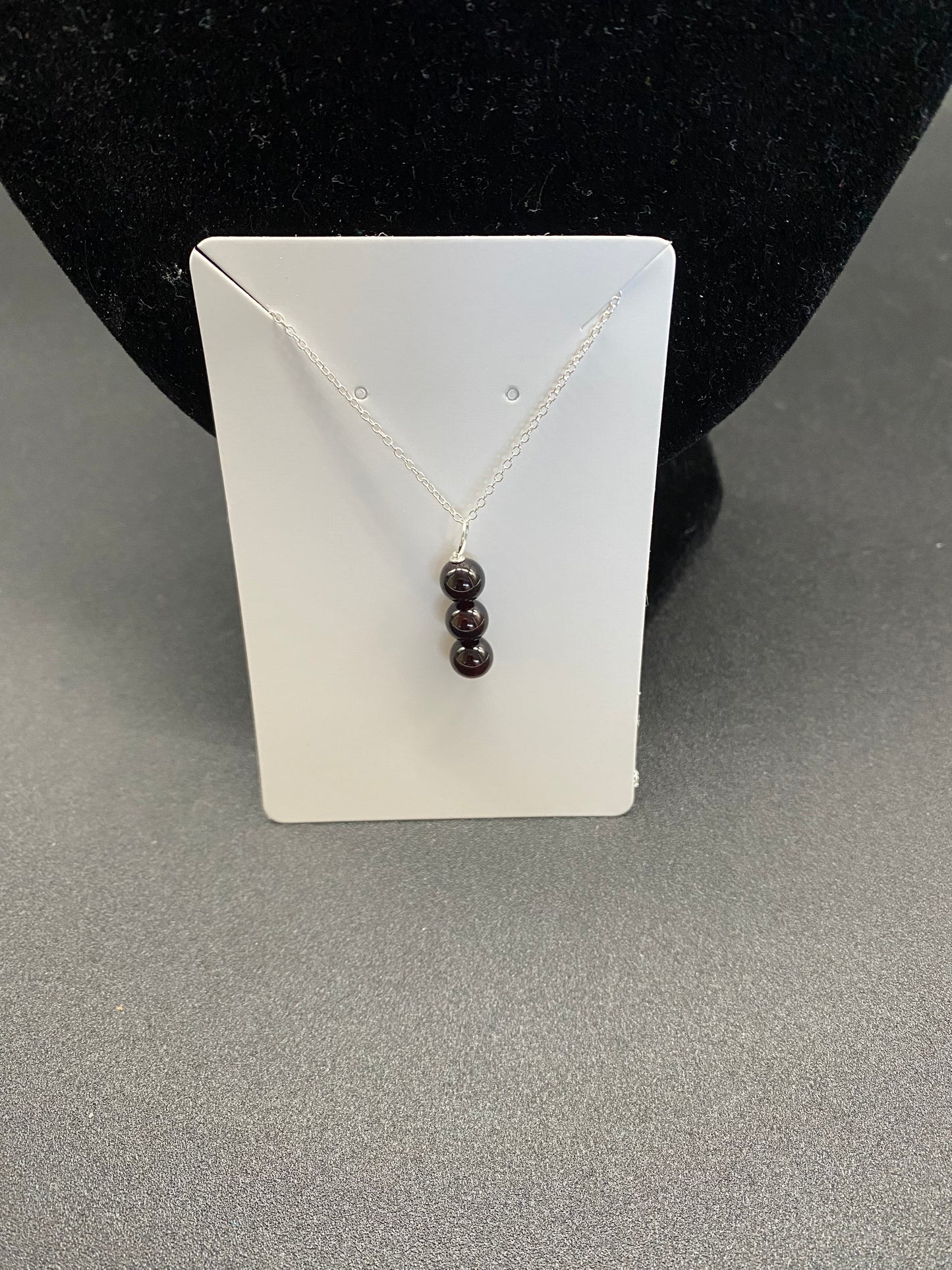 Garnet Sterling Silver Necklace