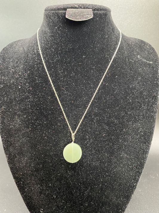 Green Aventurine Sterling Silver Necklace