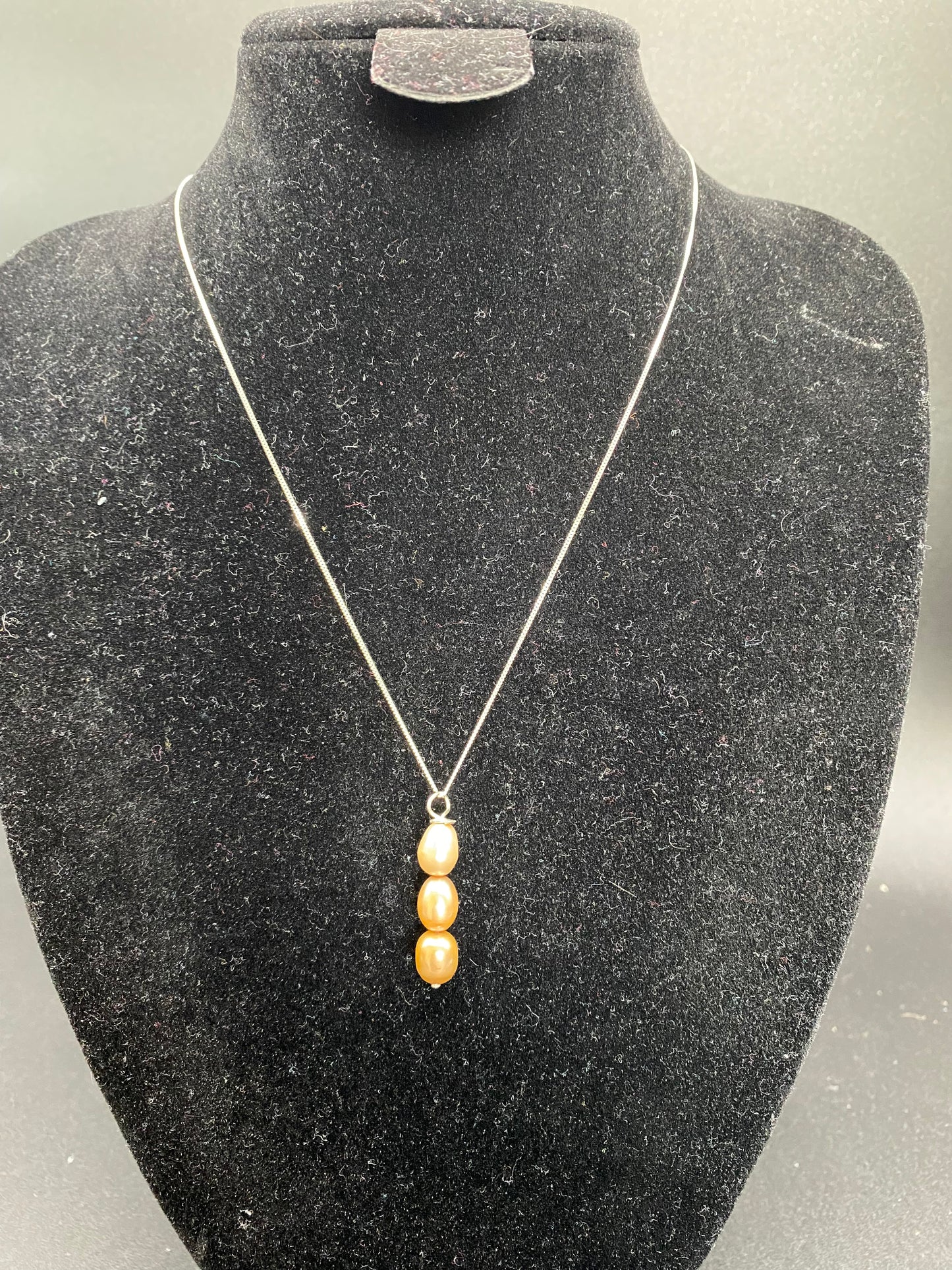 Gold Cultured Pearl Sterling Silver Necklace