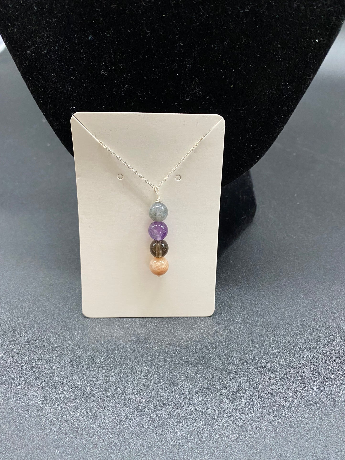 Multi Gemstone Sterling Silver Necklace