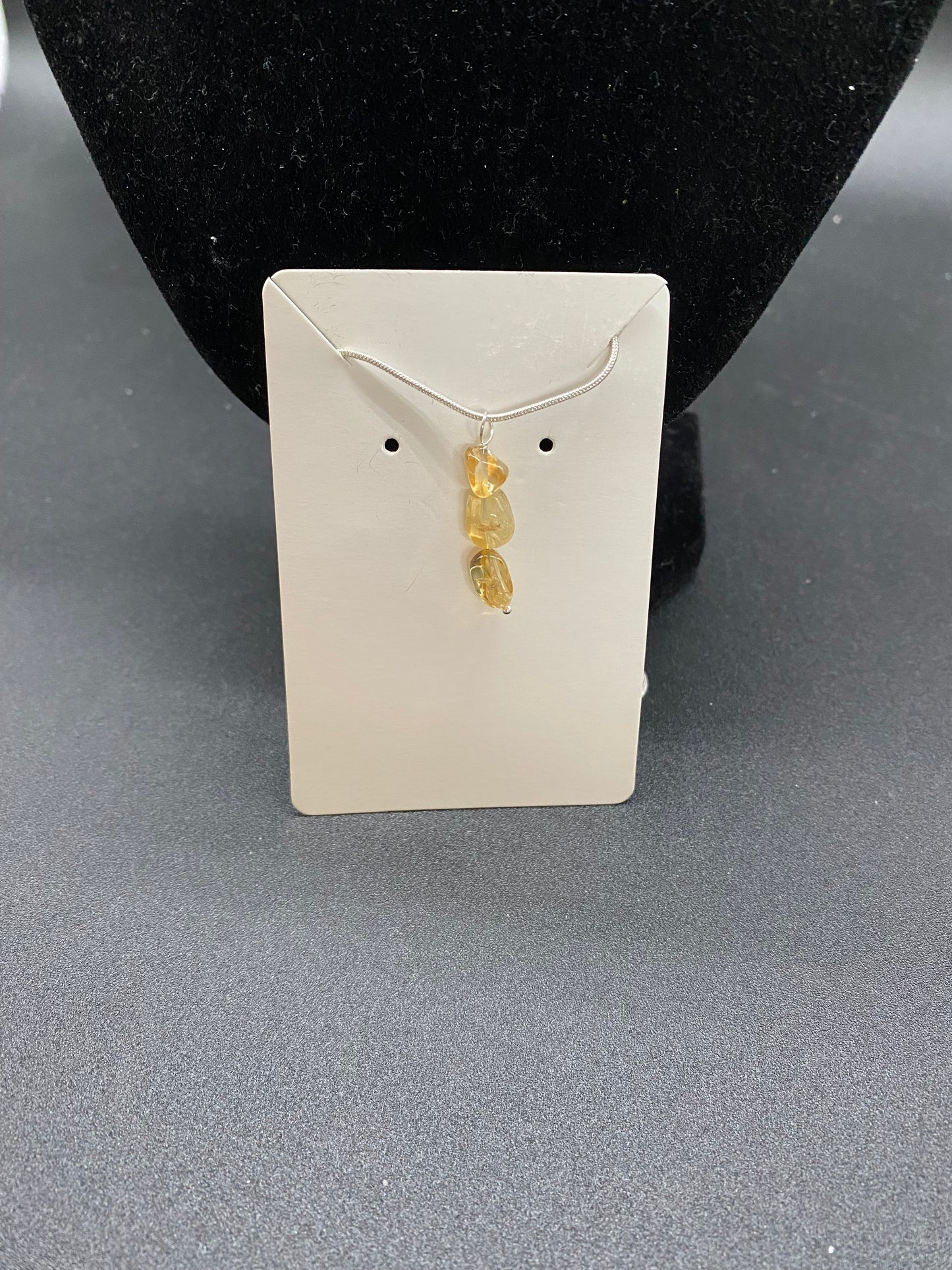 Citrine Nugget Sterling Silver Necklace