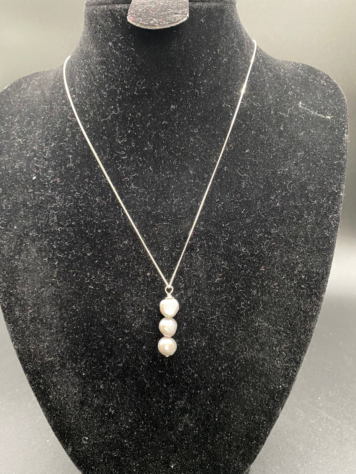 Silver Cultured Pearl Sterling Silver Necklace