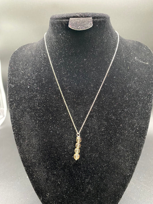 Pale Citrine Sterling Silver Necklace